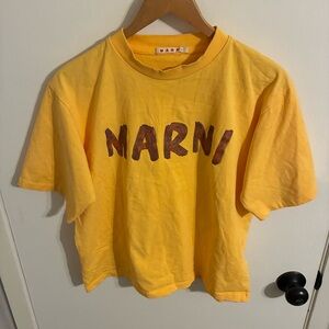 Marni women’s yellow cropped T-shirt